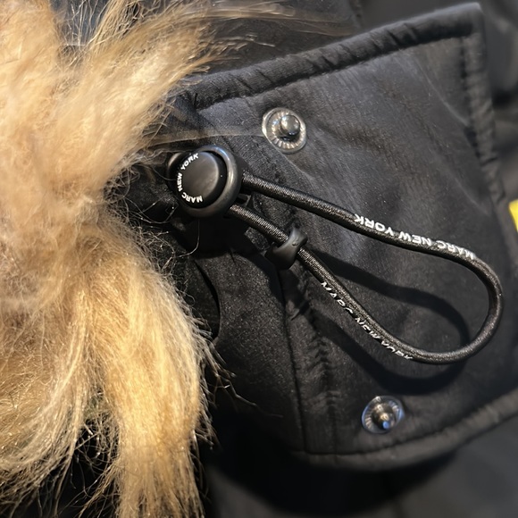 NWOT black Marc New York Andrew Marc warm down jacket with removable fur hood - Picture 15 of 16
